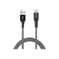SANDBERG Survivor USB-C- USB-A Cable 1M - 1 m - USB A - USB C - USB 2.0 - Nero - Grigio