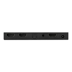 StarTech.com Sdoppiatore Splitter HDMI a 2 porte - 4K 60Hz con scaler video incorporato - Nero - Metallo - 1280 x 720 (HD 720),1920 x 1080 (HD 1080),3840 x 2160 - 60 Hz - 2.0b - 3.5 mm