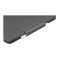 Logitech Slim Folio Pro - Tastatur und Foliohülle - hintergrundbeleuchtet - Bluetooth - AZERTY - Französisch - für Apple 11-inch iPad Pro (1. Generation, 2. Generation)