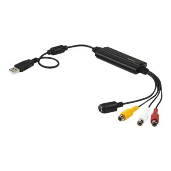 StarTech.com USB Video Capture Adapter Cable, S-Video/Composite to USB 2.0 SD Video Capture Device Cable, TWAIN Support, Analog to Digital Converter for Media Storage, For Windows Only