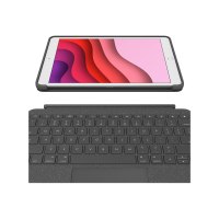 Logitech Combo Touch - Tastatur und Foliohülle - mit Trackpad - hintergrundbeleuchtet - Apple Smart connector - QWERTY - GB - Graphite - für Apple 10.2-inch iPad (7. Generation, 8. Generation, 9. Generation)