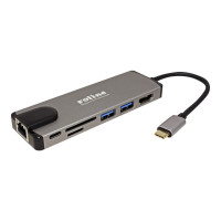 ROLINE 12.02.1118 - Cablato - USB 3.2 Gen 2 (3.1 Gen 2) Type-C - 10,100,1000 Mbit/s - Nero - Grigio - MicroSD (TransFlash),SD - 3840 x 2160 Pixel