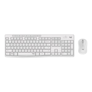 Logitech MK295 Silent Wireless Combo - Standard - RF Wireless - QWERTY - Bianco - Mouse incluso