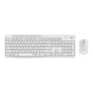 Logitech MK295 Silent Wireless Combo - Standard - RF Wireless - QWERTY - Bianco - Mouse incluso