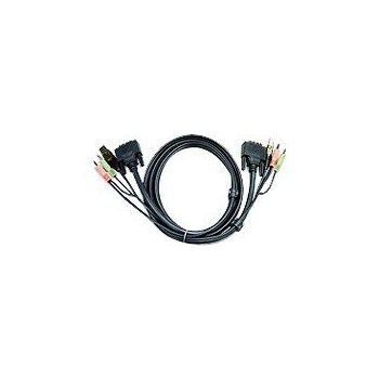 ATEN 2L-7D02U - Video- / USB- / Audio-Kabel - USB, mini-phone stereo 3.5 mm, DVI-D (M)