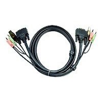 ATEN 2L-7D02U - Video- / USB- / Audio-Kabel - USB, mini-phone stereo 3.5 mm, DVI-D (M)