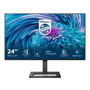 Philips E-line 242E2FA - LED-Monitor - 60.5 cm (24") (23.8" sichtbar) - 1920 x 1080 Full HD (1080p) @ 75 Hz - IPS - 300 cd/m² - 1000:1 - 1 ms - HDMI, VGA, DisplayPort - Lautsprecher - Textured Black