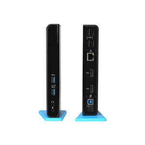 i-tec USB 3.0/USB-C Dual HDMI Docking Station - Cablato - USB 3.2 Gen 1 (3.1 Gen 1) Type-A - 3,5 mm - 10,100,1000 Mbit/s - Nero - AC