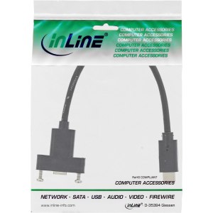 InLine 0.2m - 2xUSB3.1-C - 0,2 m - USB C - USB C - USB 3.2 Gen 1 (3.1 Gen 1) - Mannelijk/Vrouwelijk - Zwart