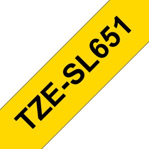 Brother TZe-SL651 - Selbstklebend - Schwarz auf Gelb -...