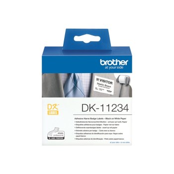 Brother DK11234 - Papier - selbstklebend - Schwarz auf Weiß - 60 x 86 mm 260 Etikett(en) (1 Rolle(n)