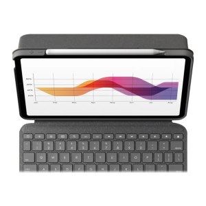 Logitech Folio Touch - Tastatur und Foliohülle - mit Trackpad - hinterleuchtet - Apple Smart connector - AZERTY - Französisch - Oxford Gray - für Apple 10.9-inch iPad Air (4. Generation, 5. Generation)