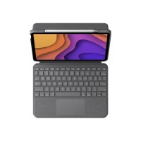 Logitech Folio Touch - Tastatur und Foliohülle - mit Trackpad - hinterleuchtet - Apple Smart connector - AZERTY - Französisch - Oxford Gray - für Apple 10.9-inch iPad Air (4. Generation, 5. Generation)