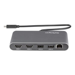 StarTech.com Thunderbolt 3 Mini Dock - Mobile TB3-Dockingstation mit dual Monitoren, HDMI 4K 60 Hz