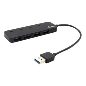 i-tec USB 3.0 Metal HUB 4 Port with individual On/Off Switches - USB 3.2 Gen 1 (3.1 Gen 1) Type-A - USB 3.2 Gen 1 (3.1 Gen 1) Type-A - 5 Mbit/s - Nero - Plastica - USB