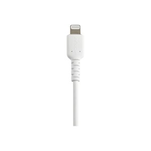 StarTech.com 15cm(6 in) Durable White USB-A to Lightning Cable, Heavy Duty Rugged Aramid Fiber USB Type A to Lightning Charger/Sync Power Cord, Apple MFi Certified iPad/iPhone 12 Pro Max