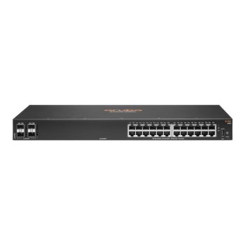 HPE Aruba 6100 24G 4SFP+ Switch - Switch - managed - 24 x 10/100/1000 + 4 x 1 Gigabit / 10 Gigabit SFP+ - Seite-zu-Seite-Luftstrom - an Rack montierbar