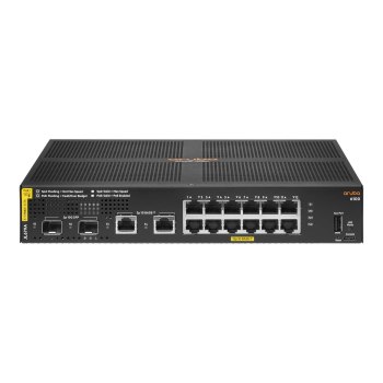 HPE Aruba 6100 12G Class4 PoE 2G/2SFP+ 139W Switch - Switch - managed - 12 x 10/100/1000 (PoE+)