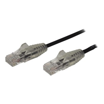 StarTech.com 1,5 m Cat6-Kabel - Schlankes Cat6-Patchkabel - Schwarz - Snagless RJ45-Anschlüsse - Gigabit-Ethernet-Kabel - 28 AWG (N6PAT150CMBKS)