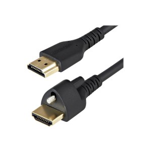 StarTech.com 2m (6ft) HDMI Cable with Locking Screw, 4K 60Hz HDR 10, High Speed HDMI 2.0 Monitor Cable with Locking Screw Connector for Secure Connection, HDMI Cable with Ethernet, M/M