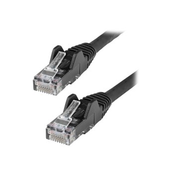 StarTech.com 1m LSZH CAT6 Ethernet Cable, 10 Gigabit Snagless RJ45 100W PoE Network Patch Cord with Strain Relief, CAT 6 10GbE UTP, Black, Individually Tested/ETL, Low Smoke Zero Halogen