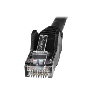 StarTech.com 1m LSZH CAT6 Ethernet Cable, 10 Gigabit Snagless RJ45 100W PoE Network Patch Cord with Strain Relief, CAT 6 10GbE UTP, Black, Individually Tested/ETL, Low Smoke Zero Halogen