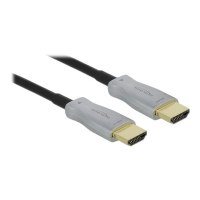 Delock High Speed - HDMI-Kabel - HDMI männlich zu HDMI männlich - 20 m - Glasfaser - Schwarz - 4K Unterstützung, Active Optical Cable (AOC)