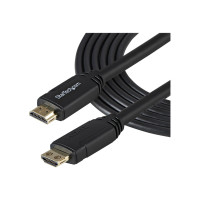 StarTech.com 3m HDMI 2.0 Kabel mit Riegel - 4K 60Hz Premium zertifiziertes High Speed HDMI Kabel mit Ethernet - HDR10, 18 Gbit/s - HDMI Monitorkabel - St/St - Schwarz (HDMM3MLP)