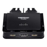 TRENDnet TK 220DPI - KVM-/Audio-Switch - 2 x KVM/Audio - 1 lokaler Benutzer - Desktop - TAA-konform