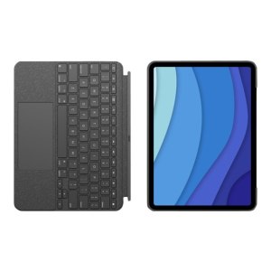 Logitech Combo Touch - Tastatur und Foliohülle - mit Trackpad - hintergrundbeleuchtet - Apple Smart connector - QWERTY - Pan-Nordic - Oxford Gray - für Apple 12.9-inch iPad Pro (5. Generation)