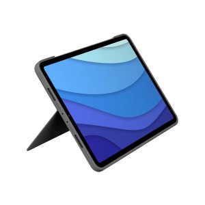 Logitech Combo Touch - Tastatur und Foliohülle - mit Trackpad - hintergrundbeleuchtet - Apple Smart connector - QWERTY - Pan-Nordic - Oxford Gray - für Apple 12.9-inch iPad Pro (5. Generation)