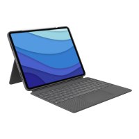 Logitech Combo Touch - Tastatur und Foliohülle - mit Trackpad - hintergrundbeleuchtet - Apple Smart connector - AZERTY - Französisch - Oxford Gray - für Apple 12.9-inch iPad Pro (5. Generation)