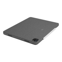 Logitech Combo Touch - Tastatur und Foliohülle - mit Trackpad - hintergrundbeleuchtet - Apple Smart connector - AZERTY - Französisch - Oxford Gray - für Apple 12.9-inch iPad Pro (5. Generation)