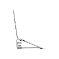 StarTech.com Laptop Stand, 2-in-1 Laptop Riser Stand or Vertical Stand, Ideal for Ultrabooks & MacBook Pro/Air up to 15", Ergonomic Angled Notebook Holder for Office Desk, Silver, Aluminum