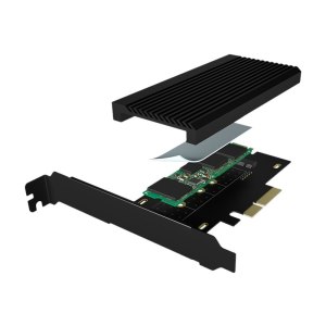 ICY BOX IB-PCI208-HS - PCIe - M.2 - Nero - Passivo - Cina - 128 mm