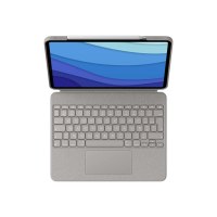 Logitech Combo Touch - Tastatur und Foliohülle - mit Trackpad - hintergrundbeleuchtet - Apple Smart connector - AZERTY - Französisch - Sand - für Apple 12.9-inch iPad Pro (5. Generation)