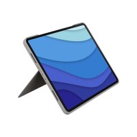 Logitech Combo Touch - Tastatur und Foliohülle - mit Trackpad - hintergrundbeleuchtet - Apple Smart connector - AZERTY - Französisch - Sand - für Apple 12.9-inch iPad Pro (5. Generation)