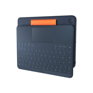 Logitech Rugged Combo 3 Touch for Education - Tastatur und Foliohülle - mit Trackpad - Apple Smart connector - QWERTZ - Deutsch - Classic Blue - für Bildungseinrichtungen - für Apple 10.2-inch iPad (7. Generation, 8. Generation, 9. Generation)
