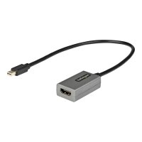 StarTech.com Mini DisplayPort to HDMI Adapter, mDP to HDMI Adapter Dongle, 1080p, Mini DisplayPort 1.2 to HDMI Monitor/Display, Mini DP to HDMI Video Converter, 12" Long Attached Cable