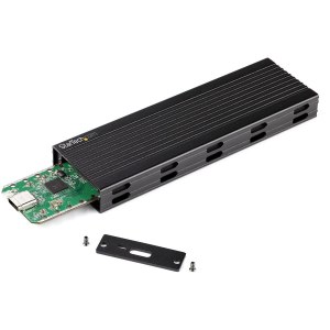 StarTech.com NVMe SSD Gehäuse - USB-C 10 Gbit/s auf M.2 NVMe oder M.2 SATA SSD - Externes M.2 PCIe/SATA NGFF SSD Aluminiumgehäuse - USB Type-C & USB-A - Unterstützt 2230/2242/2260/2280 ( SM2E1BMU31C)