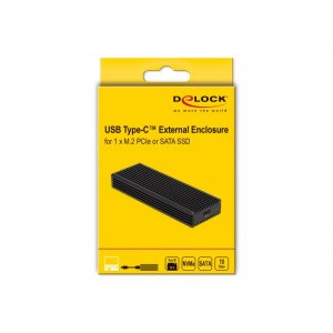 Delock Speichergehäuse - M.2 - M.2 NVMe Card / SATA 6Gb/s - USB 3.2 (Gen 2)