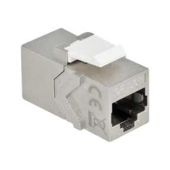 Delock - Modularer Einschub (Kopplung) - RJ-45 - weiß, Silber