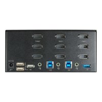 StarTech.com 2 Port DisplayPort KVM Switch - 4K 60 Hz UHD HDR - DP 1.2 KVM Umschalter mit USB 3.0 Hub mit 2 Anschlüssen (5 Gbit/s)