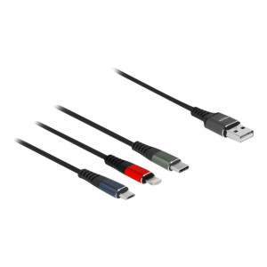 Delock Lightning-Kabel, nur zum Aufladen - USB männlich zu Micro-USB Typ B, Lightning, 24 pin USB-C männlich