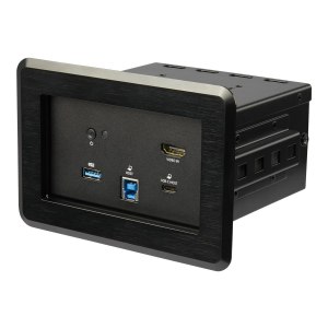 StarTech.com Dockingstation für Konferenzräume - Universelles Laptop Dock - 4K HDMI, 60W PD, USB Hub, GbE, Audio In-Table Connectivity Box für Huddle/Boardroom Collaboration Space (KITBZDOCK)