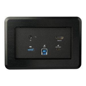 StarTech.com Dockingstation für Konferenzräume - Universelles Laptop Dock - 4K HDMI, 60W PD, USB Hub, GbE, Audio In-Table Connectivity Box für Huddle/Boardroom Collaboration Space (KITBZDOCK)