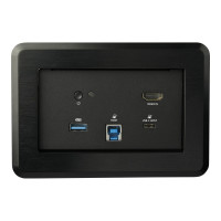 StarTech.com Dockingstation für Konferenzräume - Universelles Laptop Dock - 4K HDMI, 60W PD, USB Hub, GbE, Audio In-Table Connectivity Box für Huddle/Boardroom Collaboration Space (KITBZDOCK)