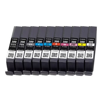 Canon PFI-MBK/PBK/CO/GY/R/C/M/Y/PC/PM 10 Ink Cartridge Multipack