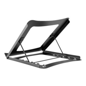 IC Intracom Manhattan Laptop and Tablet Stand, Adjustable (5 positions), Suitable for all tablets and laptops up to 15.6", Portable and Lightweight, Steel, Black, Lifetime Warranty