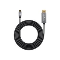 IC Intracom Manhattan USB-C to DisplayPort 1.4 Cable, 8K@60Hz, 2m, Male to Male, Black, Equivalent to Startech CDP2DP146B (except 20cm longer), Three Year Warranty, Polybag